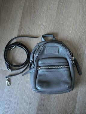Marc Jacobs Gray Leather Mini Crossbody Backpack